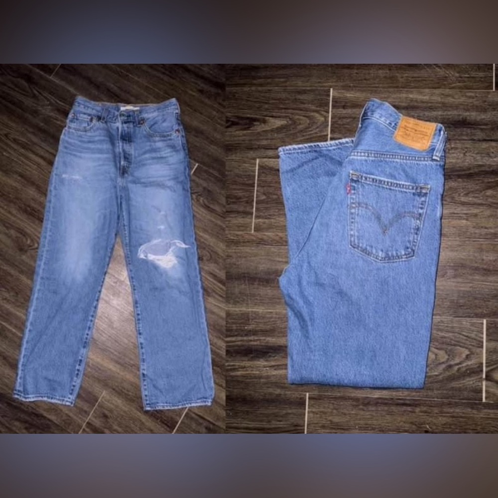 Levi's high waisted cropped Jeans